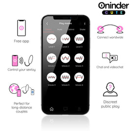 ONINDER CUTE - UOVO VIBRO-ROTANTE IN SILICONE 360° PER AMORE E PIACERE - APP GRATUITA IN TUTTO IL MONDO