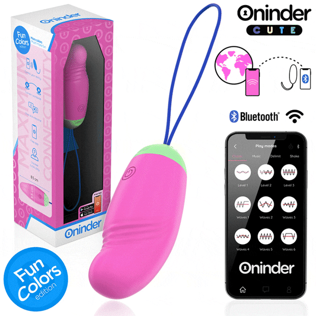 Oninder Cute Uovo Vibrante Rotante 360° con App Controllo