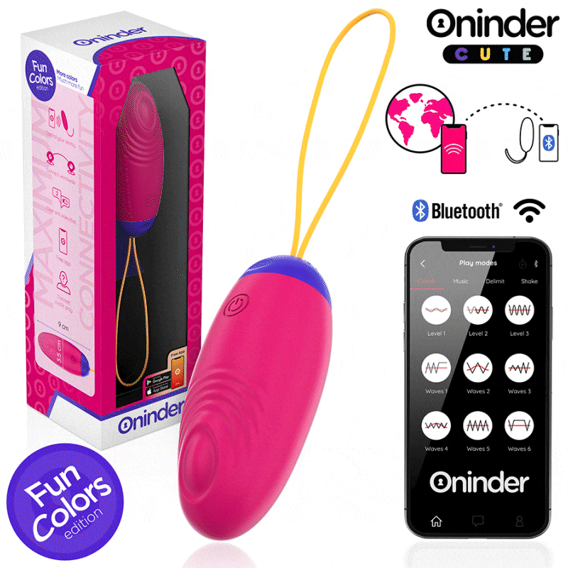 ONINDER CUTE - UOVO IN SILICONE CON VIBRO-ONDA E PIACERE - APP GRATUITA IN TUTTO IL MONDO