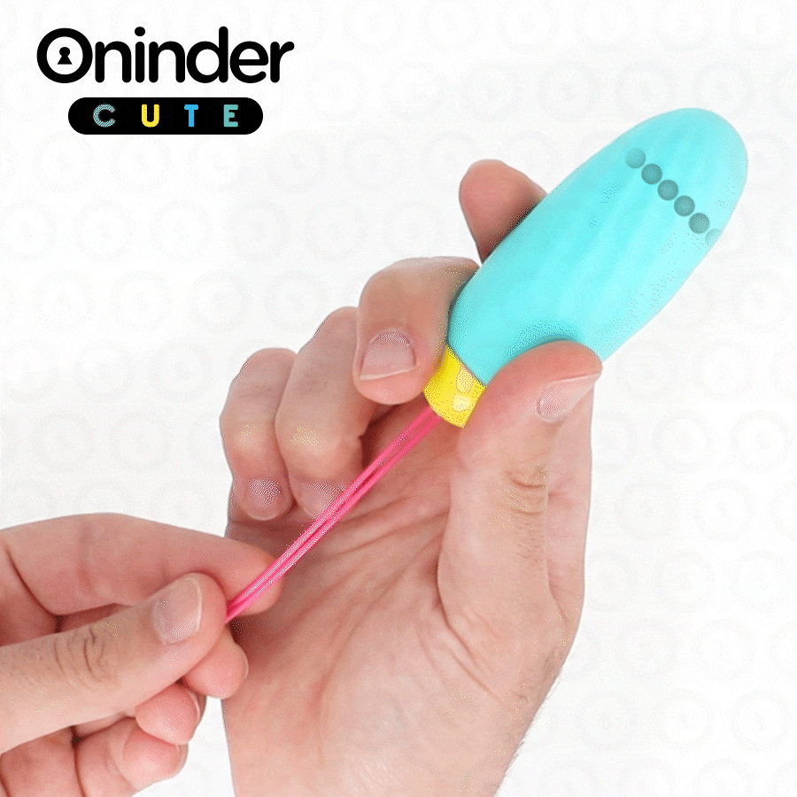 ONINDER CUTE - UOVO VIBRO-ROTANTE IN SILICONE CON GEMMA PER AMORE E PIACERE - APP GRATUITA IN TUTTO IL MONDO