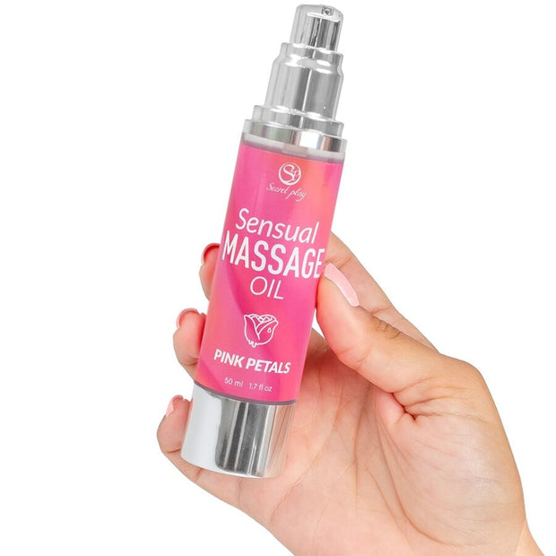 Olio per Massaggi ai Petali di Rosa SecretPlay Body-Safe - immagine 2