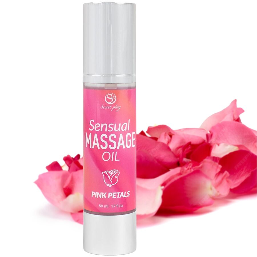 Olio per Massaggi ai Petali di Rosa SecretPlay Body-Safe - immagine 3