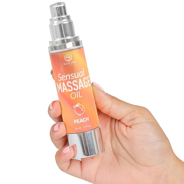 SecretPlay Olio per Massaggi alla Pesca Premium Body-Safe - immagine 2