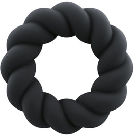 ROCKS-OFF - ANELLO MASTURBATORE TWIST IN SILICONE NERO