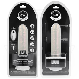 COCK MILLER - DILDO CON VENTOSA, LUCI E VIBRAZIONE CON TELECOMANDO BIANCO 20,5 CM