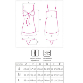 LIVCO CORSETTI FASHION - LUISE 1710 BABYDOLL + PERIZOMA NERO S