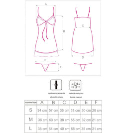 LIVCO CORSETTI FASHION - HYEONA 1710 BABYDOLL + PERIZOMA ROSA S