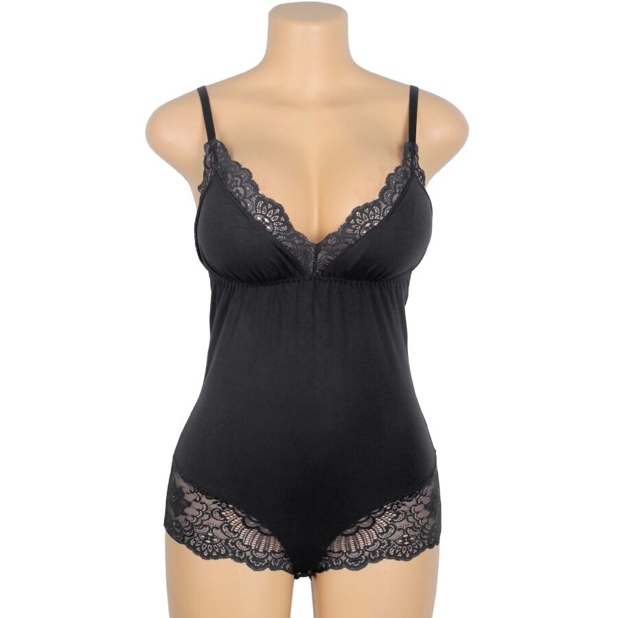 SUBBLIME - ORSACCHIOTTO CON DETTAGLI IN PIZZO FLOREALE NERO S/M