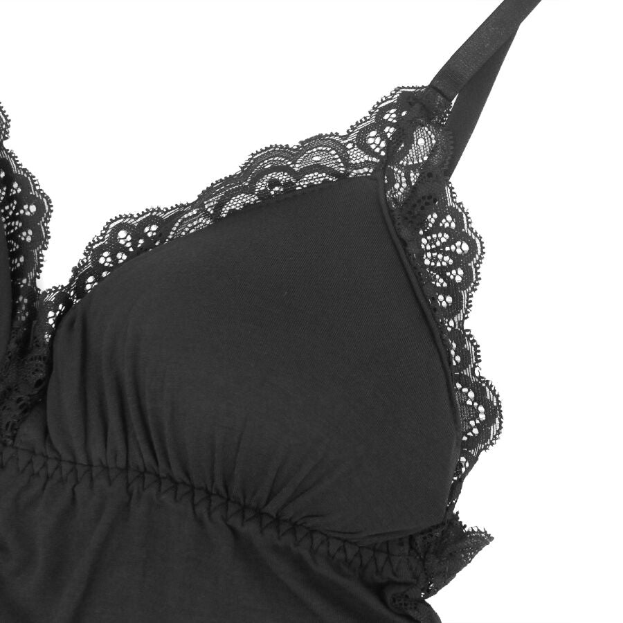 SUBBLIME - ORSACCHIOTTO CON DETTAGLI IN PIZZO FLOREALE NERO S/M