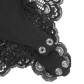 SUBBLIME - ORSACCHIOTTO CON DETTAGLI IN PIZZO FLOREALE NERO S/M