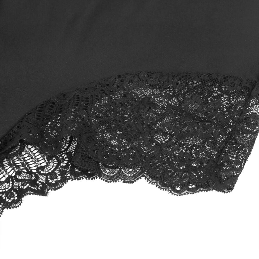 SUBBLIME - ORSACCHIOTTO CON DETTAGLI IN PIZZO FLOREALE NERO S/M