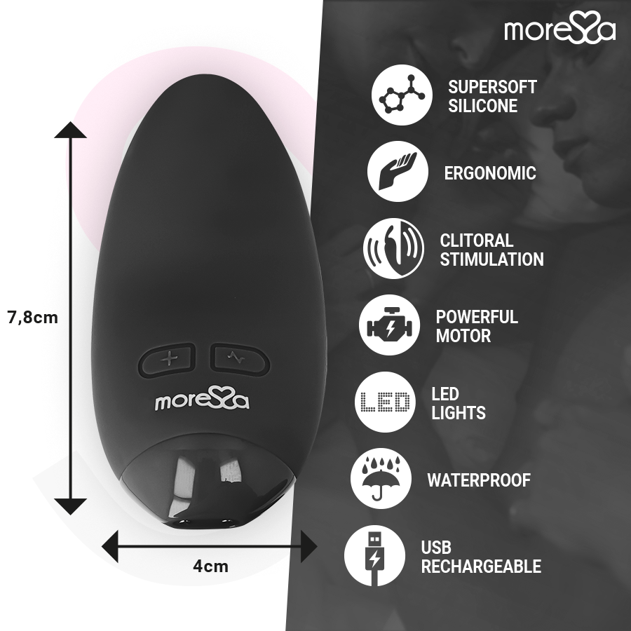 Moressa Blossom Mini Vibratore in Silicone Nero Premium - immagine 4