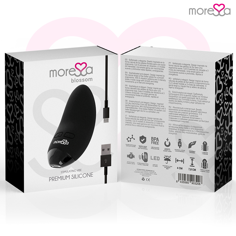 Moressa Blossom Mini Vibratore in Silicone Nero Premium - immagine 7