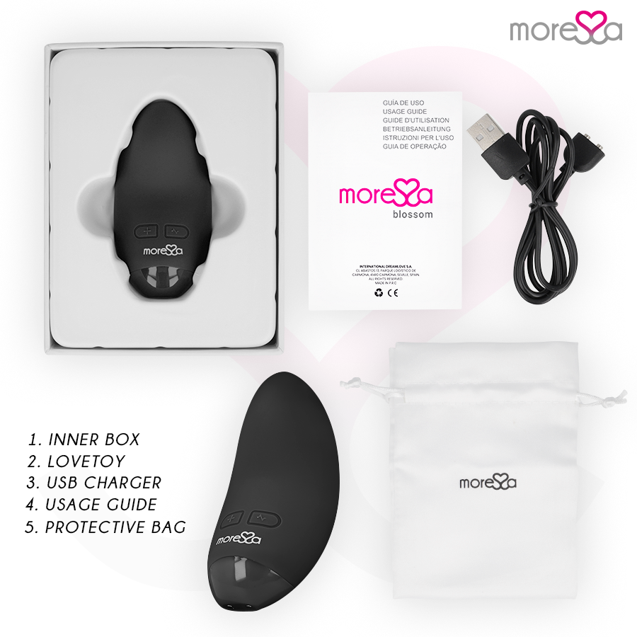 Moressa Blossom Mini Vibratore in Silicone Nero Premium - immagine 6
