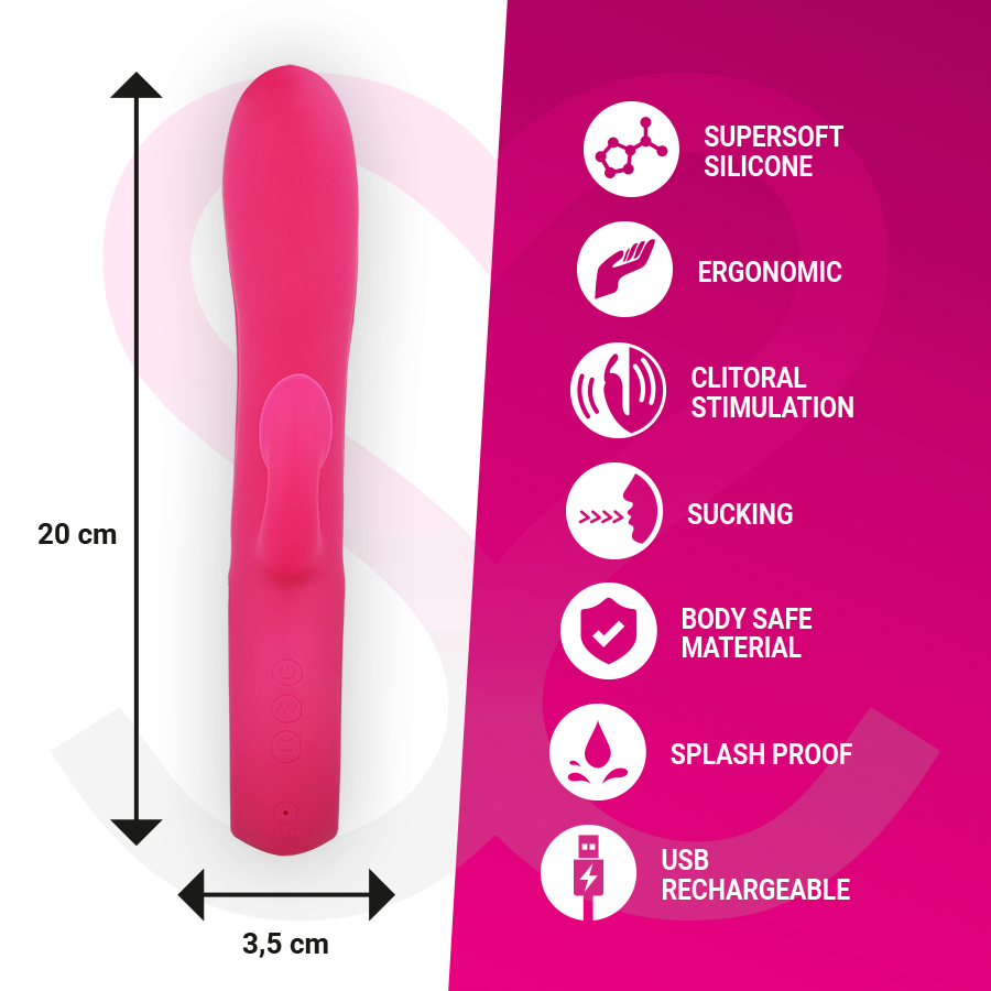 Moressa Dustin Vibratore Rabbit con Aspirazione Premium - immagine 4