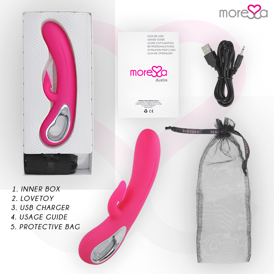 Moressa Dustin Vibratore Rabbit con Aspirazione Premium - immagine 6