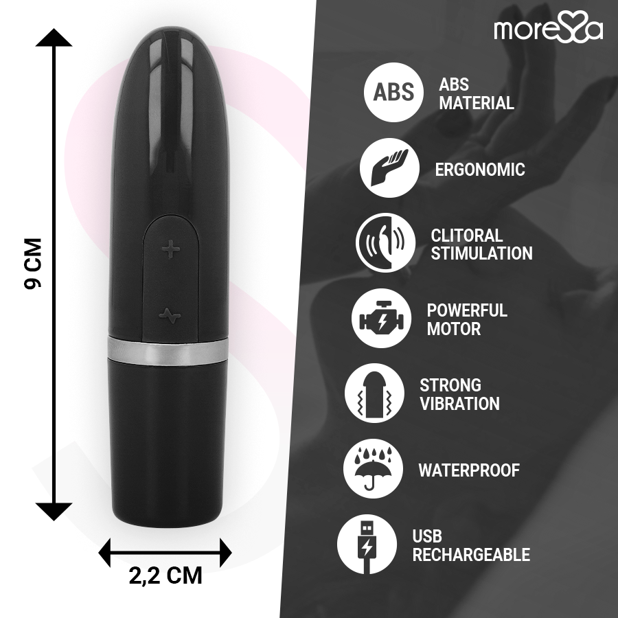 Moressa Ivy Vibratore Mini da Viaggio in Silicone Nero - immagine 4
