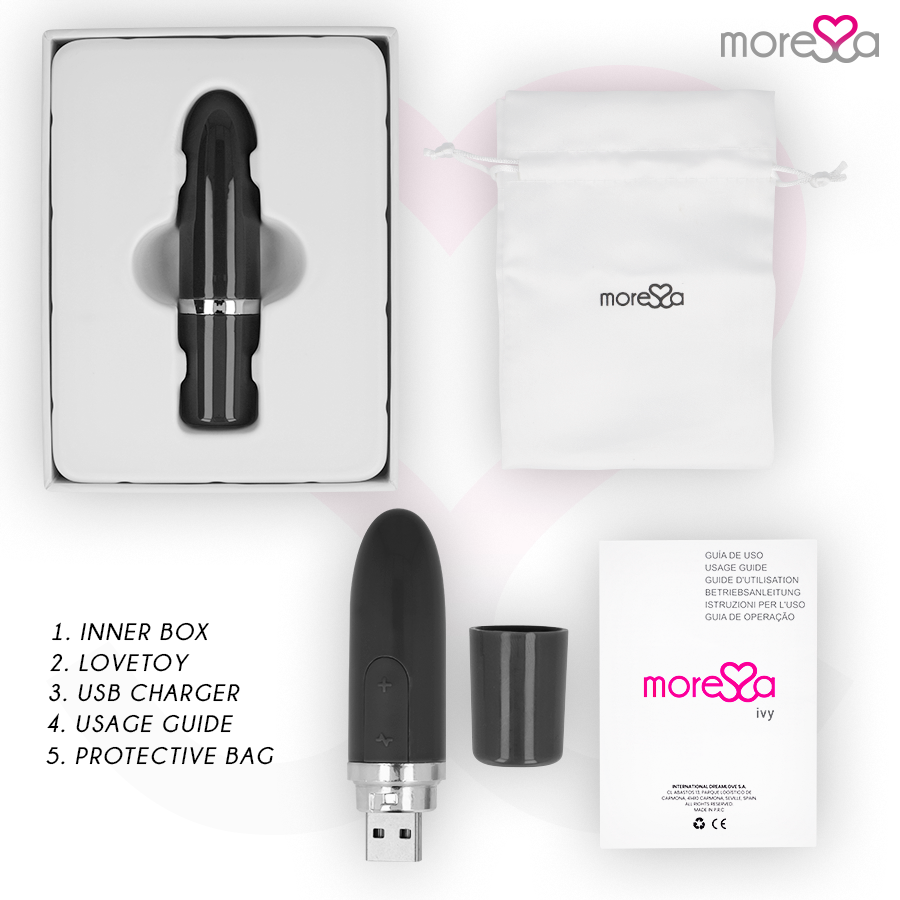 Moressa Ivy Vibratore Mini da Viaggio in Silicone Nero - immagine 6
