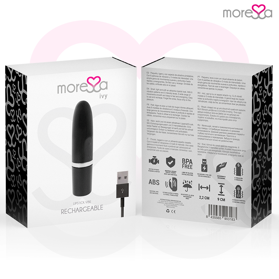 Moressa Ivy Vibratore Mini da Viaggio in Silicone Nero - immagine 7