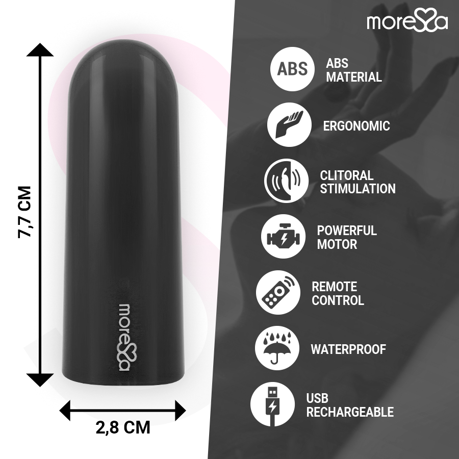 Moressa - Vibratore Nix Telecomando Nero
