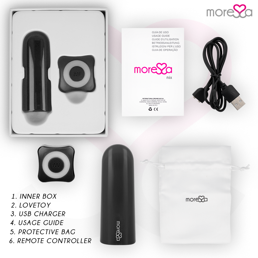Moressa Nix Vibratore con Telecomando Wireless Nero - immagine 6