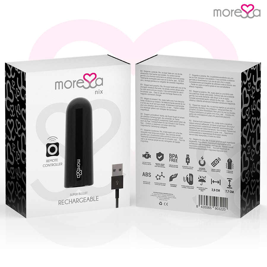 Moressa Nix Vibratore con Telecomando Wireless Nero - immagine 7