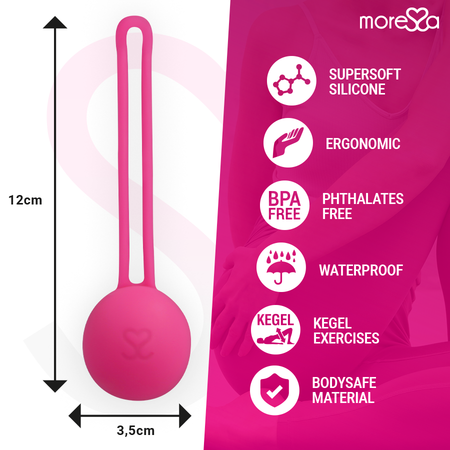 Moressa Osian One Premium Sfere Pavimento Pelvico Silicone Rosa - immagine 4