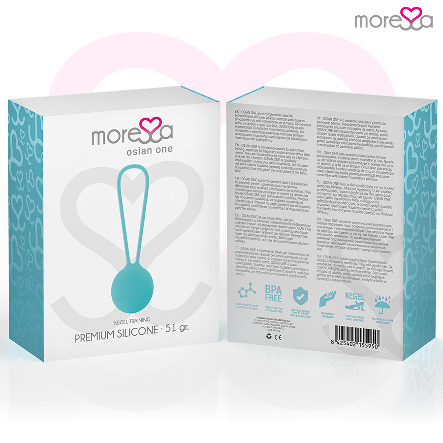 Moressa Osian One Premium - Sfera Pavimento Pelvico in Silicone Turchese - immagine 7