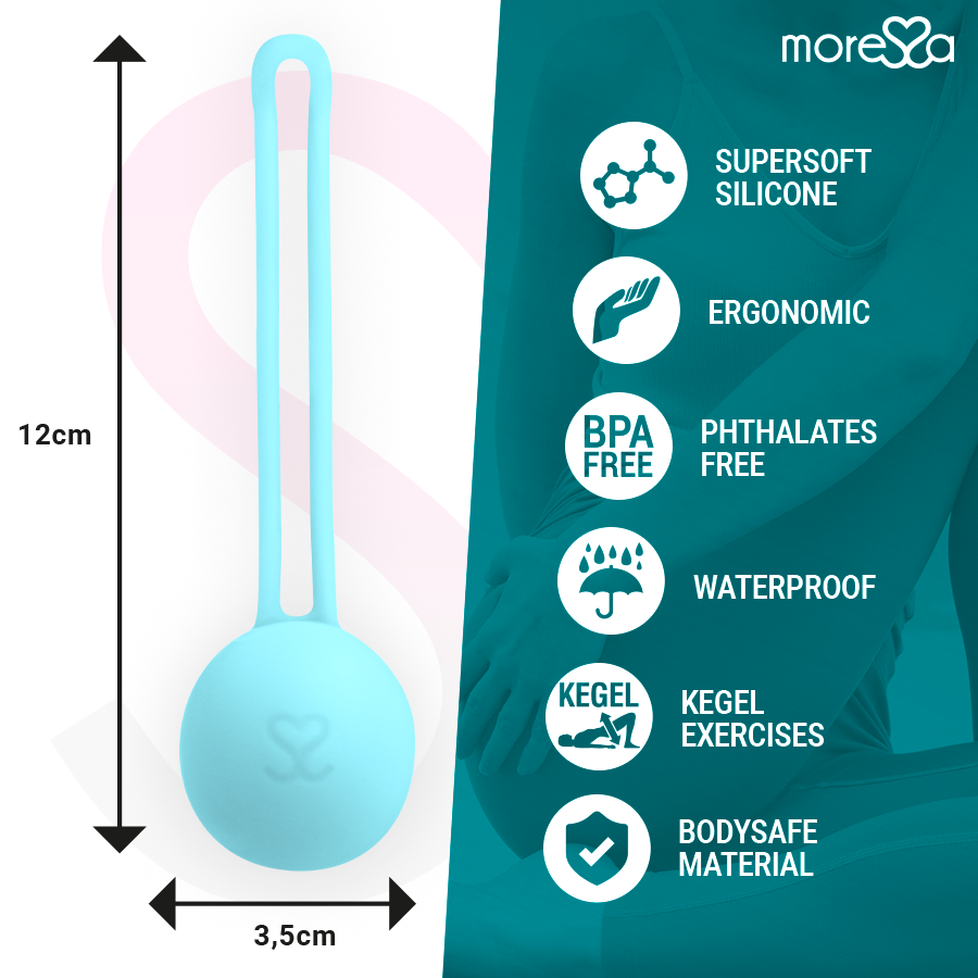 Moressa Osian One Premium - Sfera Pavimento Pelvico in Silicone Turchese - immagine 4