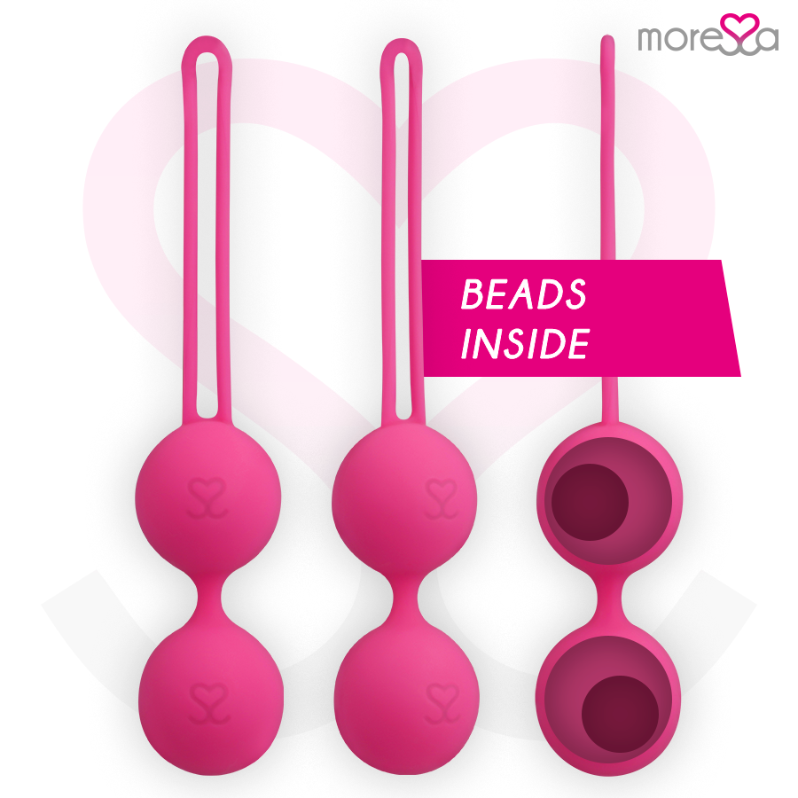 Moressa Osian Tre Premium - Sfere Pavimento Pelvico in Silicone Rosa - immagine 2