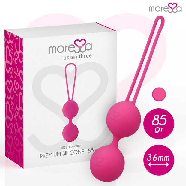 Moressa Osian Tre Premium - Sfere Pavimento Pelvico in Silicone Rosa