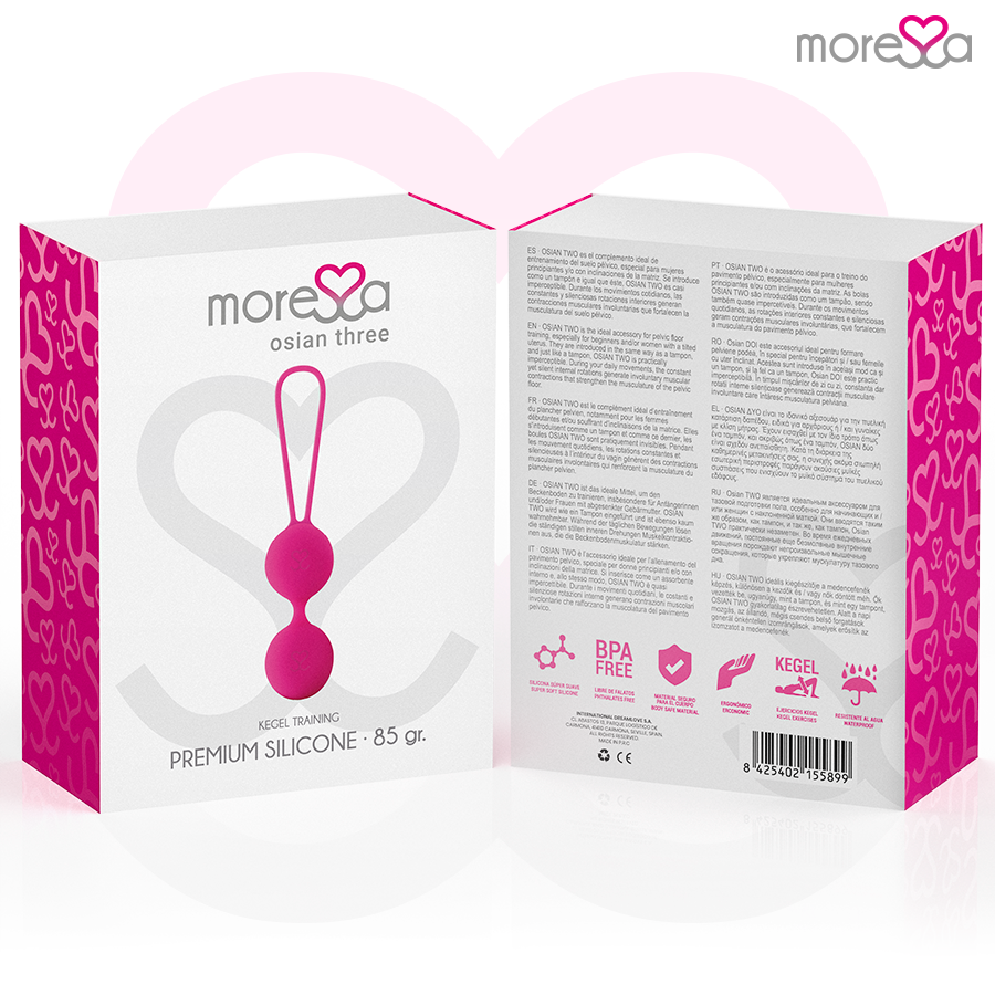 Moressa Osian Tre Premium - Sfere Pavimento Pelvico in Silicone Rosa - immagine 7