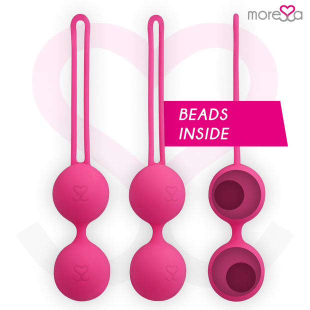 Moressa Osian Duo Sfere Premium in Silicone Rosa Body-Safe - immagine 2