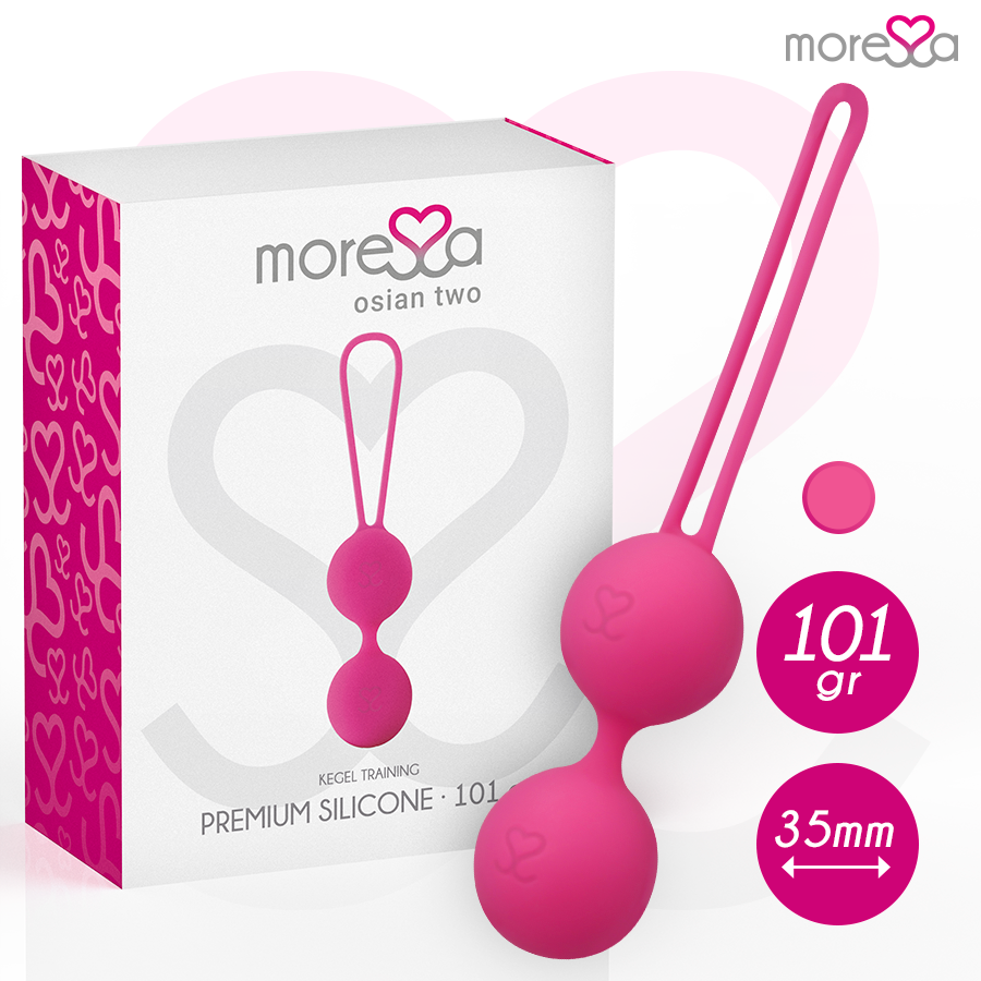 Moressa Osian Duo Sfere Premium in Silicone Rosa Body-Safe