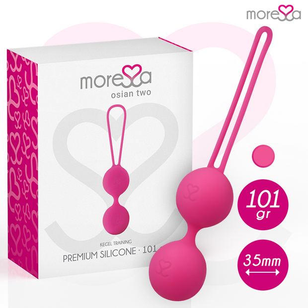 Moressa Osian Duo Sfere Premium in Silicone Rosa Body-Safe