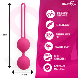Moressa Osian Duo Sfere Premium in Silicone Rosa Body-Safe - immagine 4