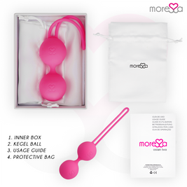 Moressa Osian Duo Sfere Premium in Silicone Rosa Body-Safe - immagine 6