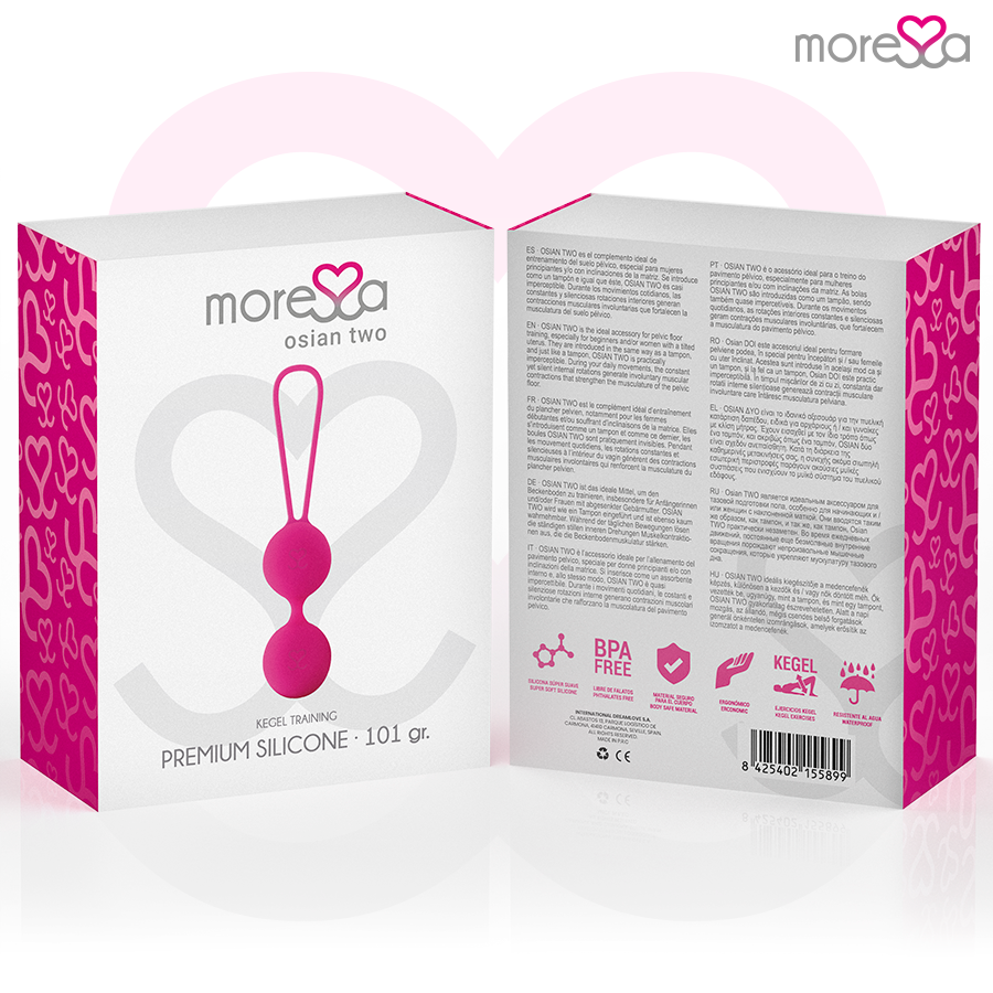 Moressa Osian Duo Sfere Premium in Silicone Rosa Body-Safe - immagine 7