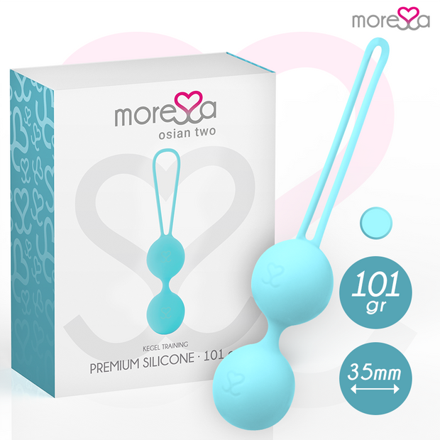 Moressa Osian Duo Sfere Pavimento Pelvico Silicone Premium Turchese