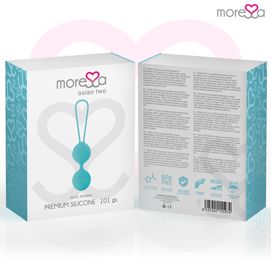 Moressa Osian Duo Sfere Pavimento Pelvico Silicone Premium Turchese - immagine 7