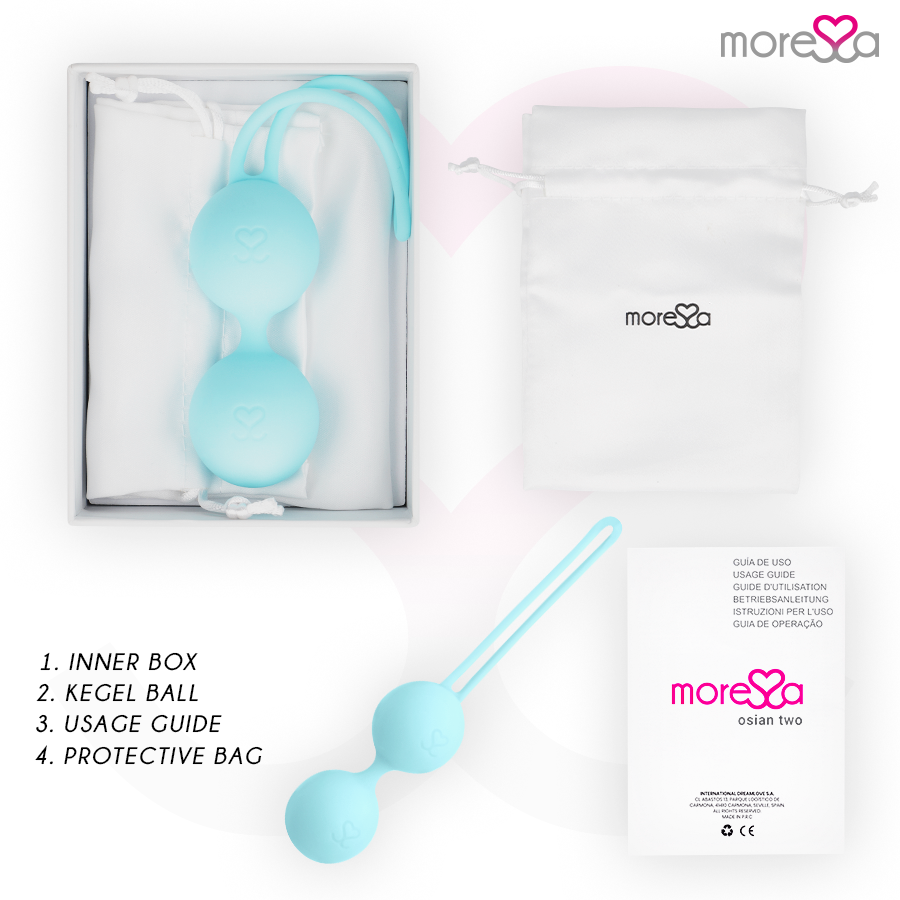 Moressa Osian Duo Sfere Pavimento Pelvico Silicone Premium Turchese - immagine 6