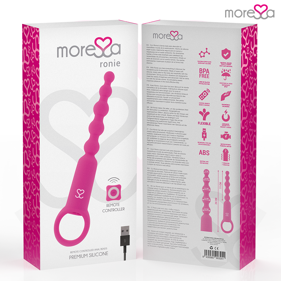 Moressa Ronie Vibratore con Telecomando in Silicone Rosa - immagine 7