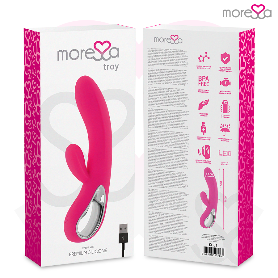 Moressa Troy Premium Vibratore Punto G Ricaricabile in Silicone - immagine 7