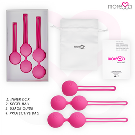 MORESSA - SET OSIAN PREMIUM SILICONE ROSA (Osian One - 51 g | Osian Two - 101 g | Osian Three 85 g)