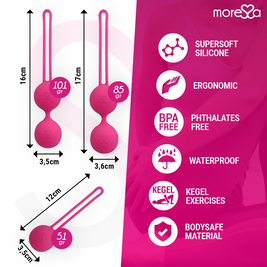 MORESSA - SET OSIAN PREMIUM SILICONE ROSA (Osian One - 51 g | Osian Two - 101 g | Osian Three 85 g)