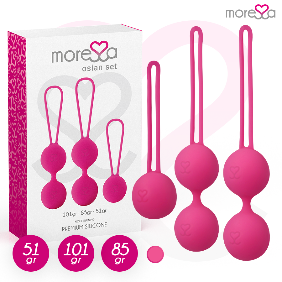 Moressa Set Osian Premium - 3 Sfere Pavimento Pelvico in Silicone