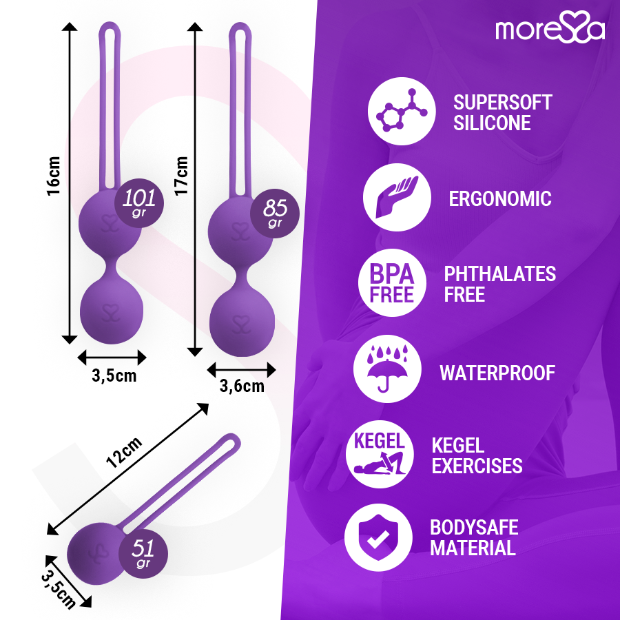 Moressa Osian Set Premium Sfere Pavimento Pelvico Silicone - immagine 4