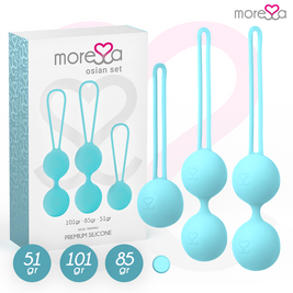 Moressa Set Osian Premium Sfere Pavimento Pelvico Silicone Turchese