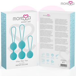 Moressa Set Osian Premium Sfere Pavimento Pelvico Silicone Turchese - immagine 7