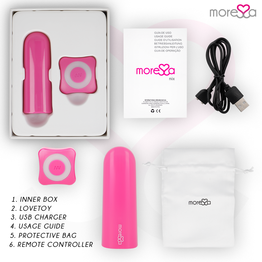 Moressa Nix Rosa Vibratore con Telecomando Wireless Premium - immagine 6